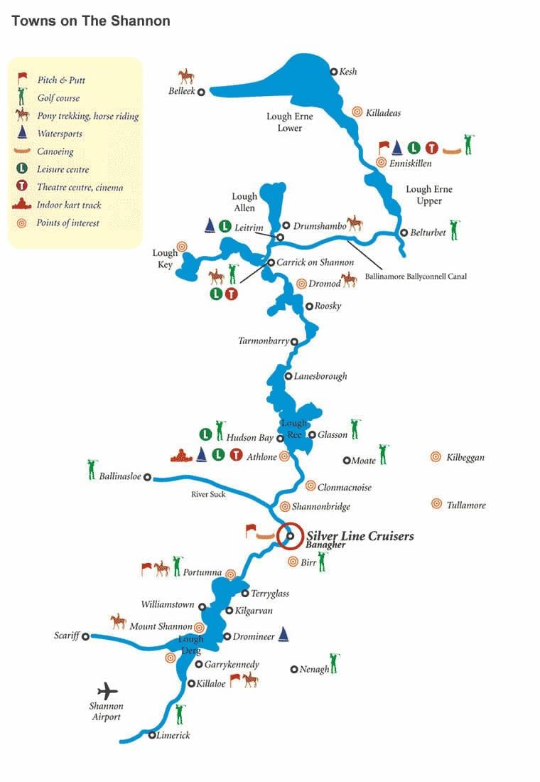 карта ракі шэнану карце Ірландыі