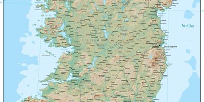 Карта мясцовасці Ірландыі 