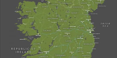 Прадстаўнік Ірландыі на карце