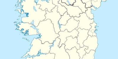 Карта выспы Ірландыя