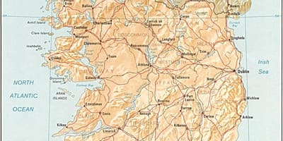 Карта вялікая карта Ірландыі для продажу