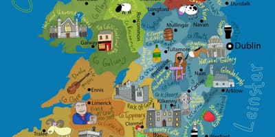 Мультфільм карта Ірландыі