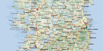 Карта карта Ірландыі кніга