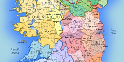 Карта ракі Ірландыі карта для дзяцей