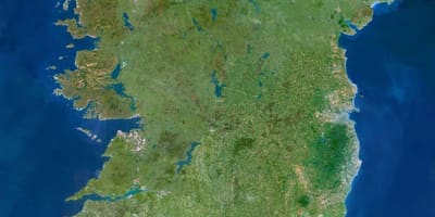Карта спадарожнікавая карта Ірландыі