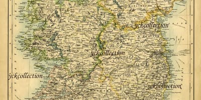 Старадаўняя карта Ірландыі