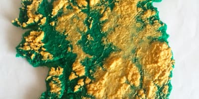 Карта 3D карта Ірландыі
